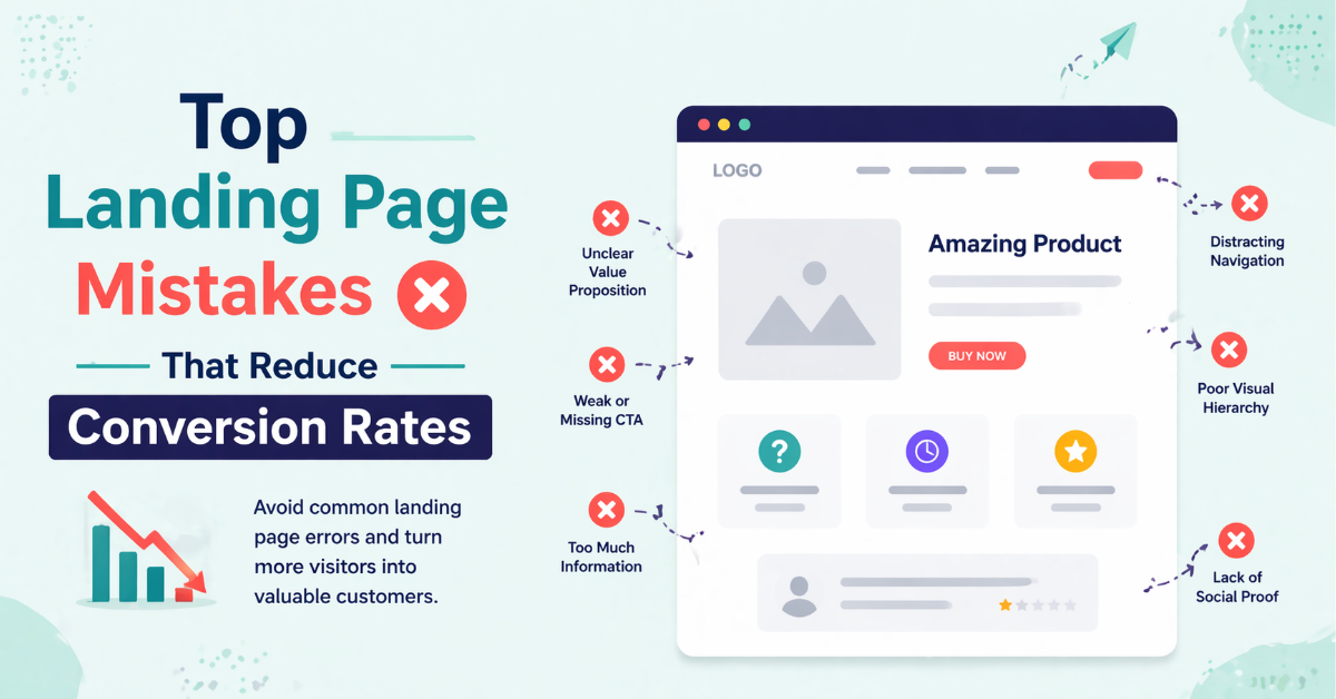 Top Landing Page Mistakes That Reduce Conversion Rates Top Landing Page Mistakes That Reduce Conversion Rates